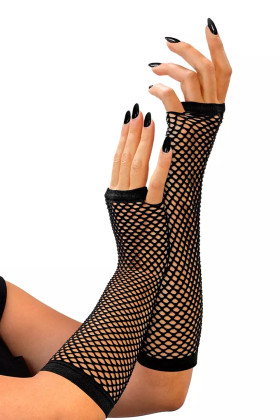 Рукавички-сітка з відкритими пальчиками InSecret Gloves Long Black