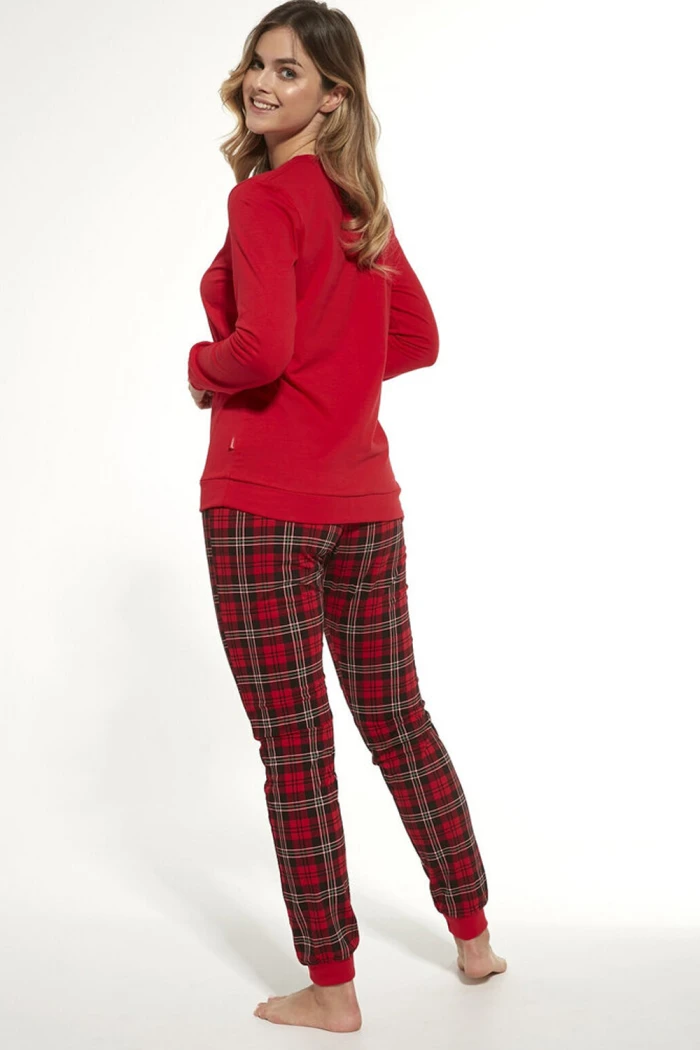 Женская пижама с новогодним принтом Cornette 671/306 Family Time