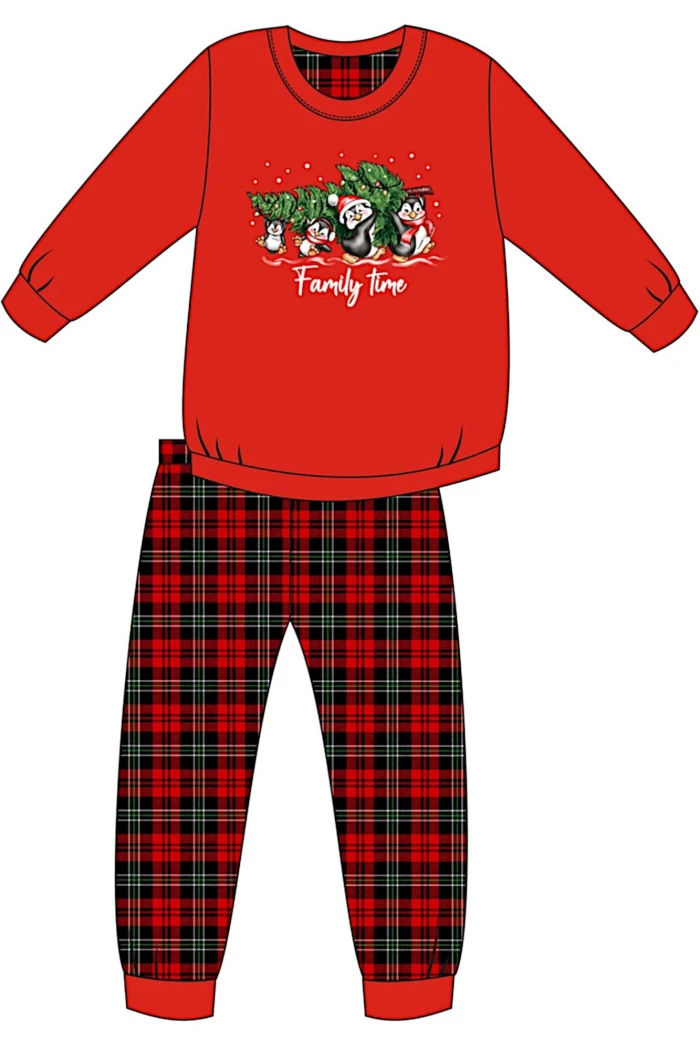 Пижама для мальчика с новогодним принтом CORNETTE 593/137 Family Time