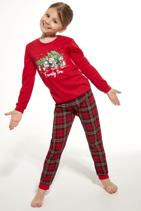 Пижама детская для девочки с новогодним принтом Cornette 594/159 Family Time