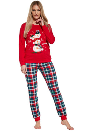 Женская пижама с новогодним принтом Cornette 671/348 SNOWMAN