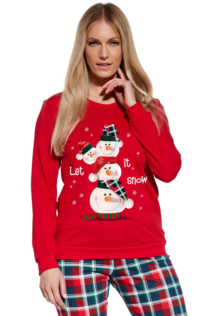 Піжама жіноча новорічна Family Look Cornette 671/348 SNOWMAN