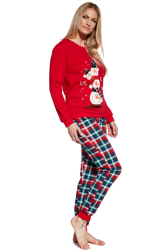 Піжама жіноча новорічна Family Look Cornette 671/348 SNOWMAN