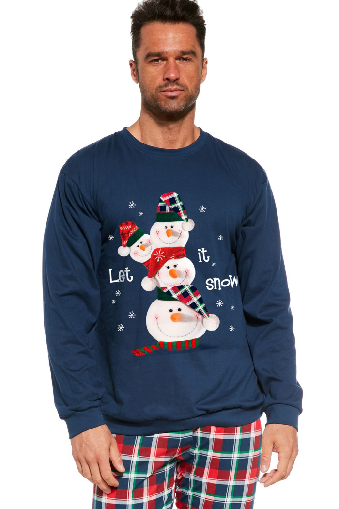 Чоловіча піжама новорічна Family Look Cornette 115/236 SNOWMAN