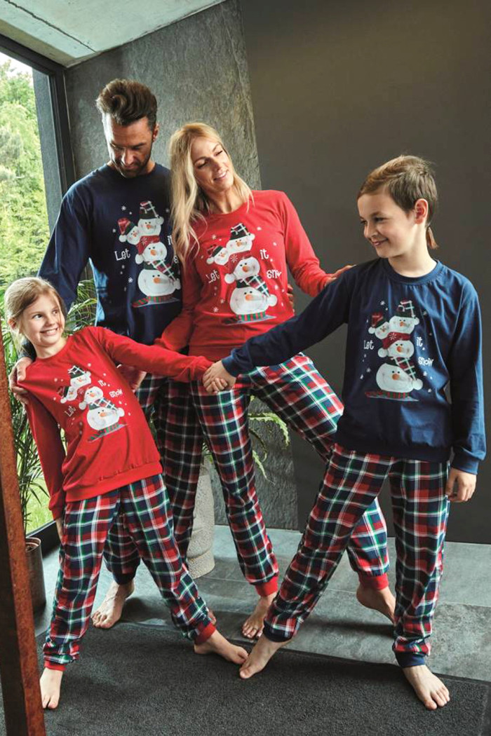 Чоловіча піжама новорічна Family Look Cornette 115/236 SNOWMAN