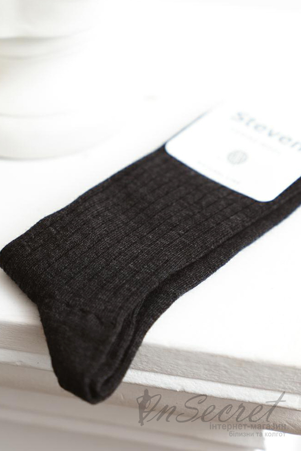Носки в рубчик из мериносовой шерсти с несдавливающей резинкой STEVEN 130 Merino Wool