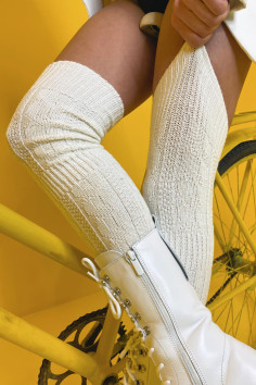 Панчохи-ботфорти високі вовняні Steven 089 2