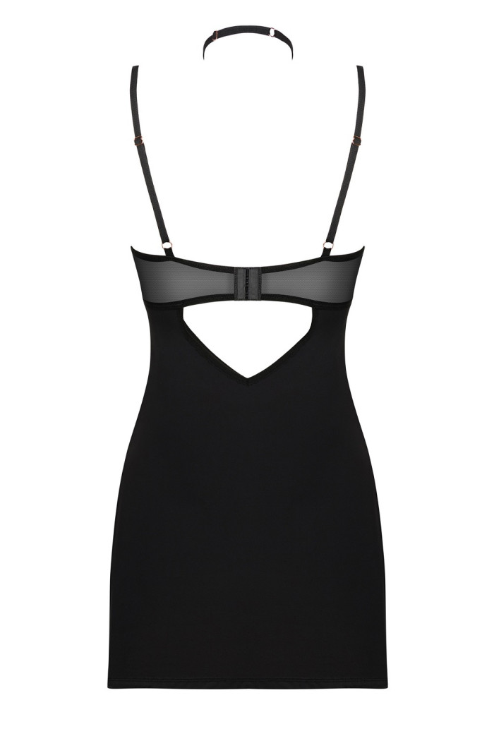 Комбинация сатиновая с трусиками Obsessive Selinne chemise