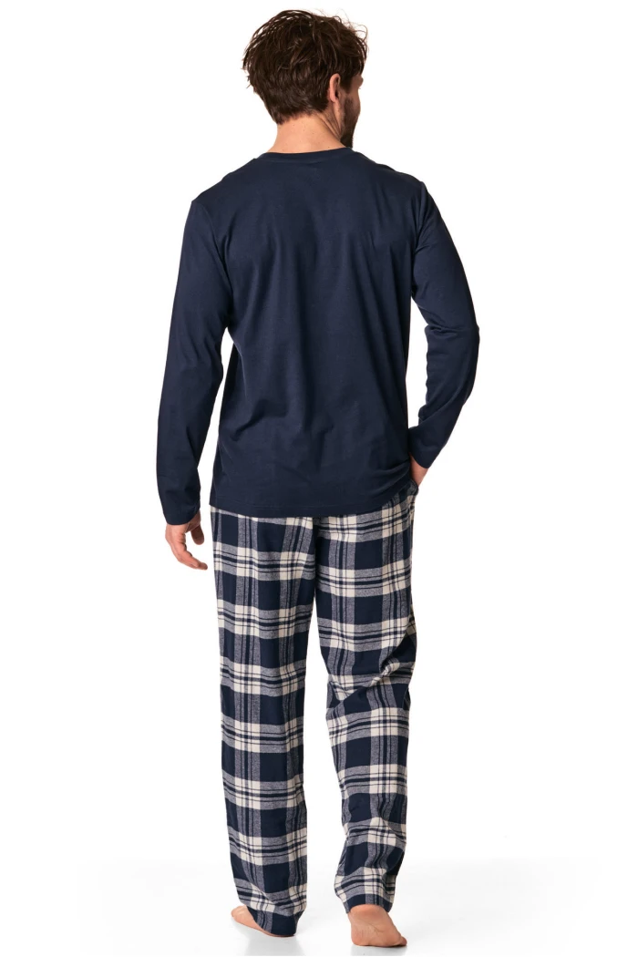 Комплект/піжама чоловічий з фланелевими штанами Key MNS 863 B22