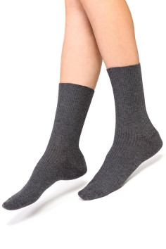 Шкарпетки в рубчик бавовняні з послабленою резинкою Steven 062