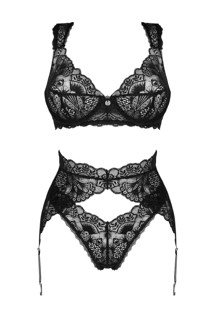 Комплект білизни мереживний з поясом Obsessive Donna Dream set