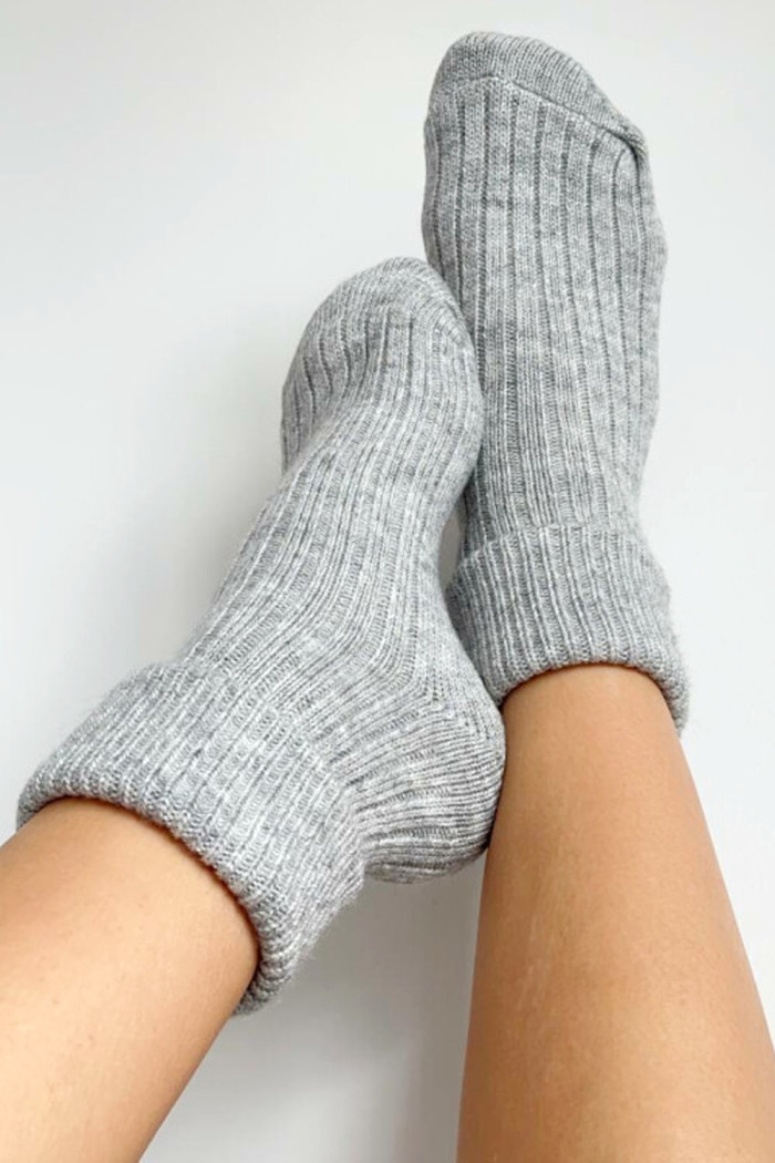 Носки теплые шерстяные в рубчик Lambswool 8011