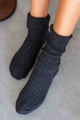 Теплі шкарпетки із вовни в рубчик Lambswool 8011