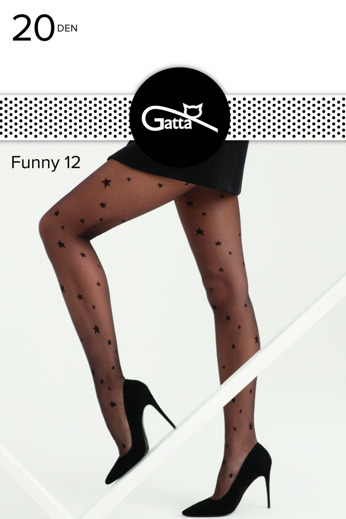 Колготки микротюль со звездами GATTA FUNNY 12 20d