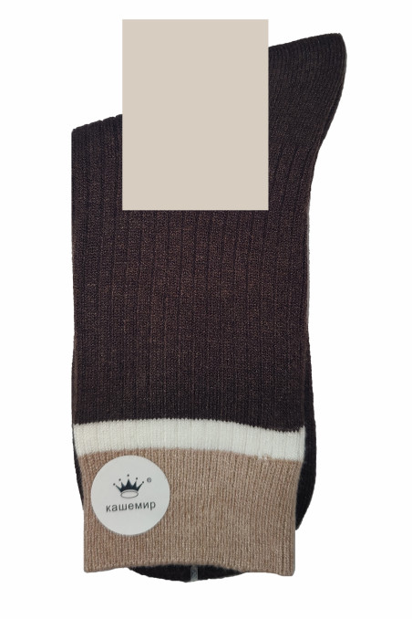 Шкарпетки в рубчик з кашеміром InSecret BY561-2