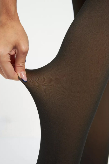 Колготки теплі на флісі з ефектом тюлю "Друга шкіра" WS Studio 7713 500den