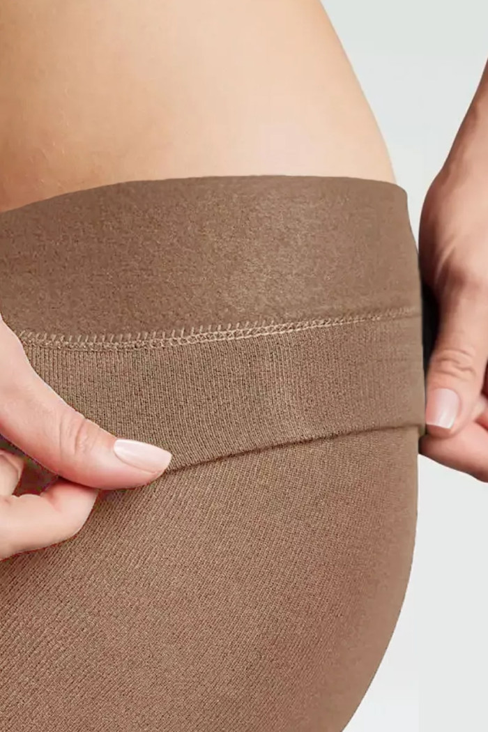 Термоколготки теплые на флисе бежевые InSecret Acte A018 Termico