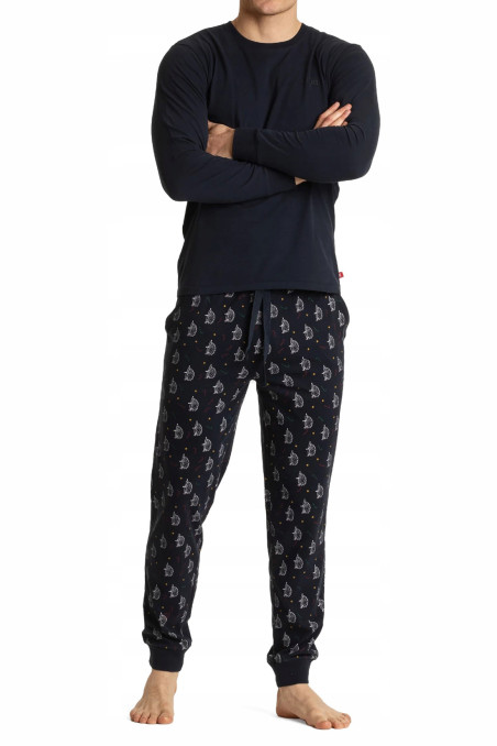 Мужской комплект-пижама с принтом "Ежики" Atlantic NMP-361/07