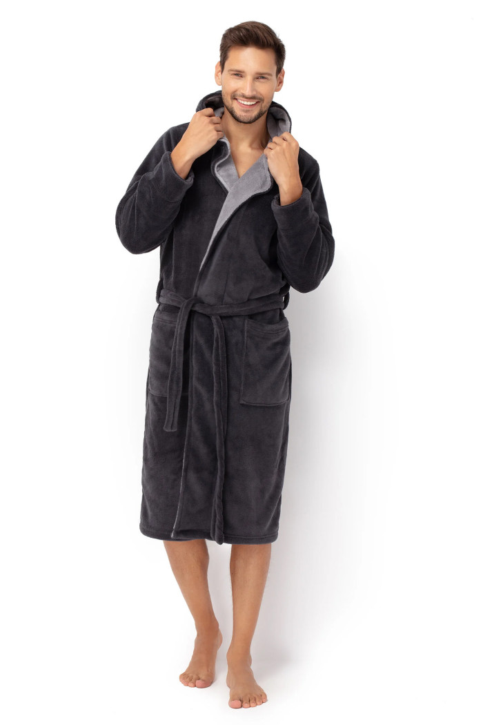 Халат мужской теплый с капюшоном Envie Adam