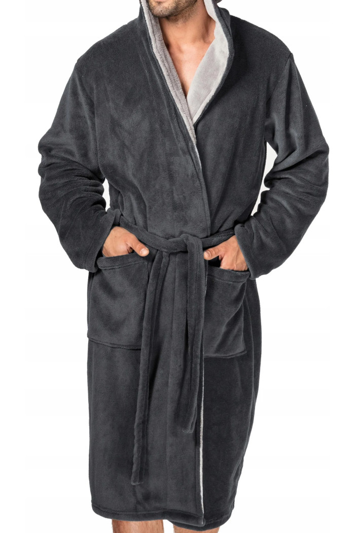 Халат мужской теплый с капюшоном Envie Adam