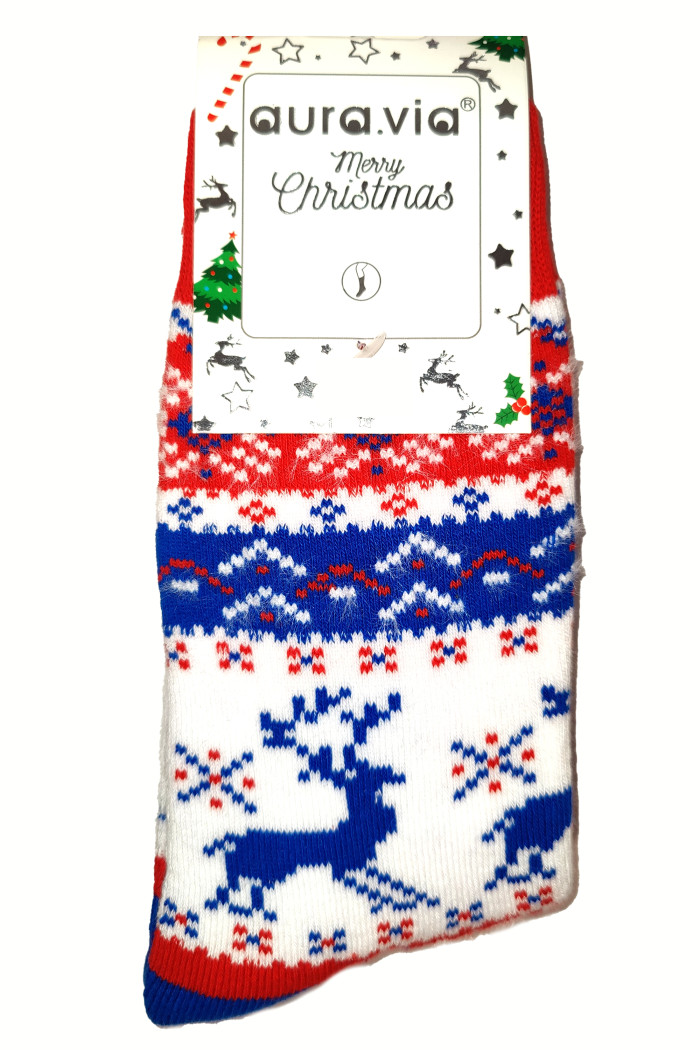 Носки теплые с новогодним принтом Aura.Via SFV95