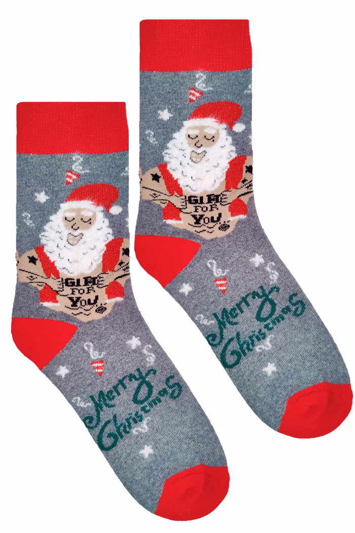 Носки мужские махровые с новогодним принтом Aura.Via SFV956