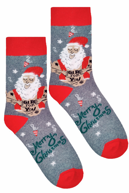 Носки мужские махровые с новогодним принтом Aura.Via SFV956 Носки мужские махровые с новогодним принтом Aura.Via SFV956