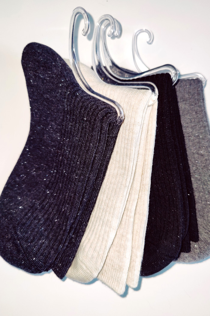 Шкарпетки бавовняні в рубчик з люрексом InSecret B2084