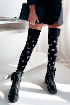 Високі гольфи-Панчохи бавовняні з принтом Milena Zakolanowki 0293/2 2