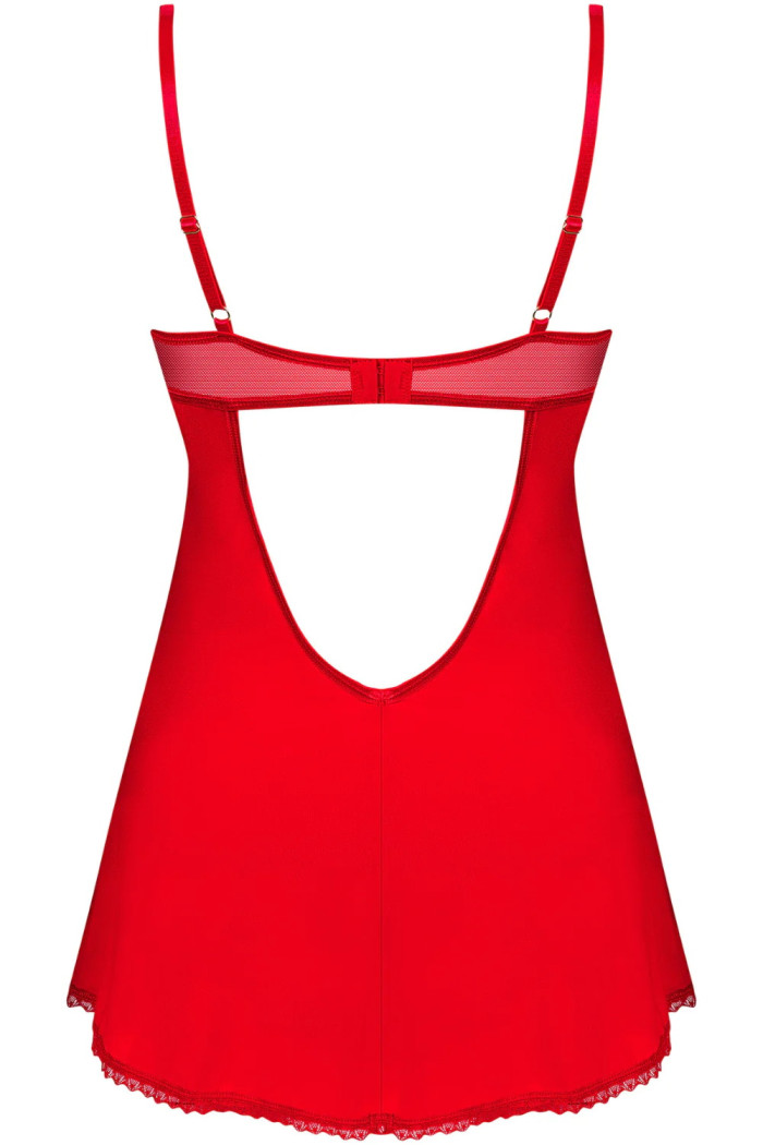 Комбинация ночная с кружевным лифом Obsessive Ingridia chemise