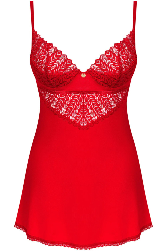 Комбинация ночная с кружевным лифом Obsessive Ingridia chemise