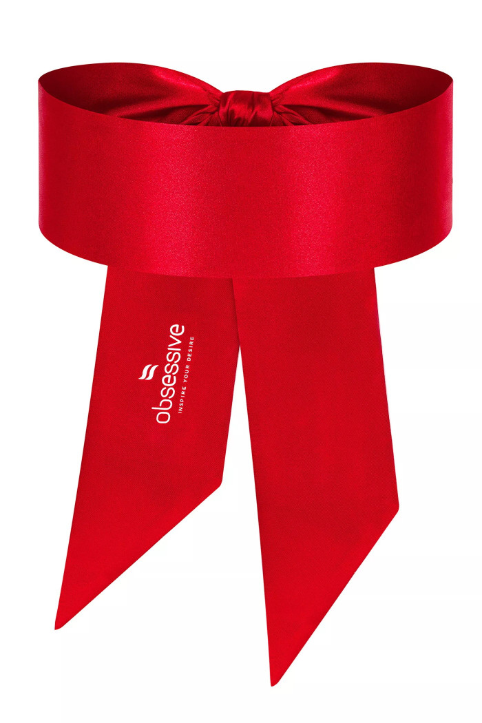 Пов'язка на очі атласна червона Obsessive Opaska Blindfold Red