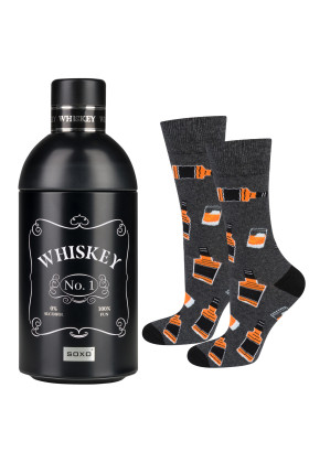 Шкарпетки чоловічі в подарунковій пляшці Віскі Soxo Whiskey Good Stuff