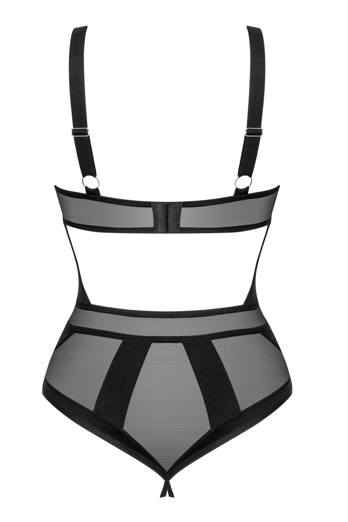 Боді гладкий без мережива з вирізом Obsessive Chic Amoria otwarte