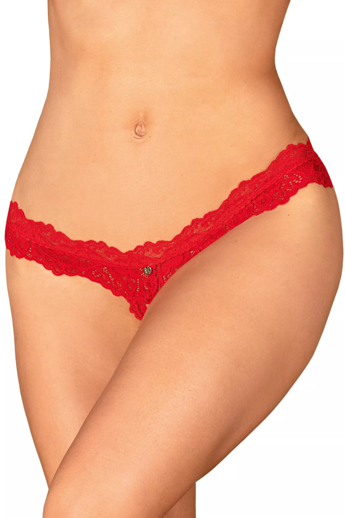 Трусики кружевные с открытым доступом Obsessive Amor Cherris otwarte