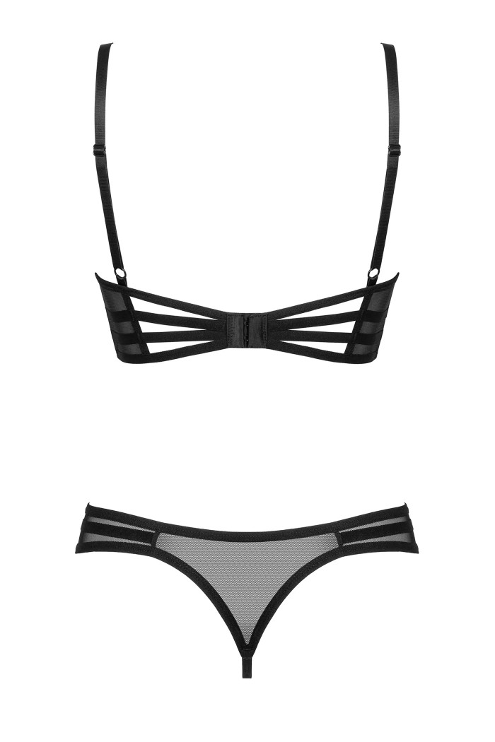 Комплект з відкритим бюстом і трусиками Obsessive Roxelia set otwarty