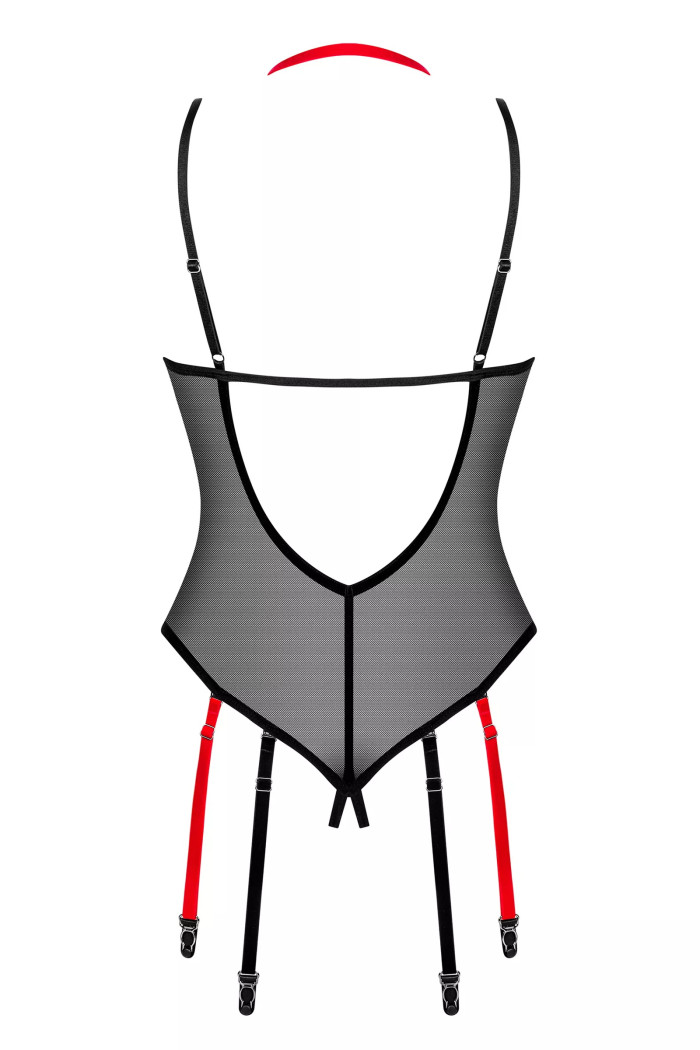 Боді прозорий з інтимним вирізом Obsessive Glandez otwarte