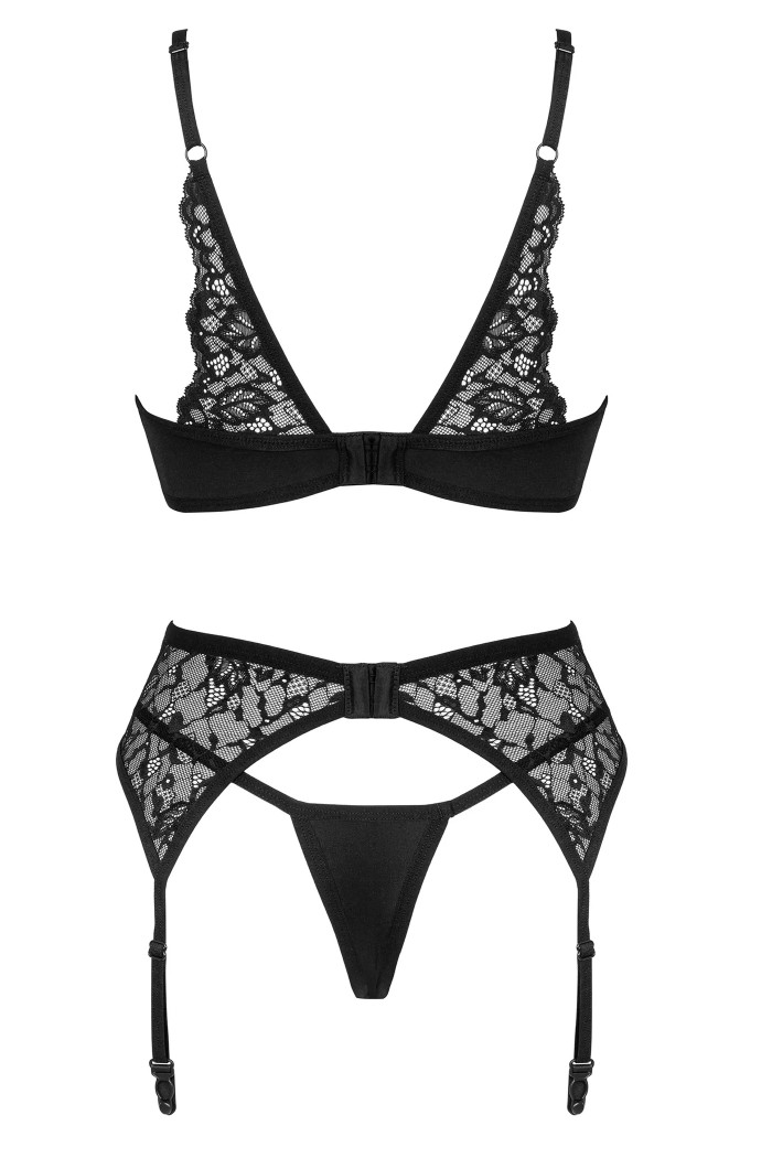 Комплект білизни мереживний з поясом Obsessive Bellastia set