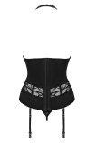 Корсет з прозорим верхом та пажами для панчох Obsessive Serafia corset
